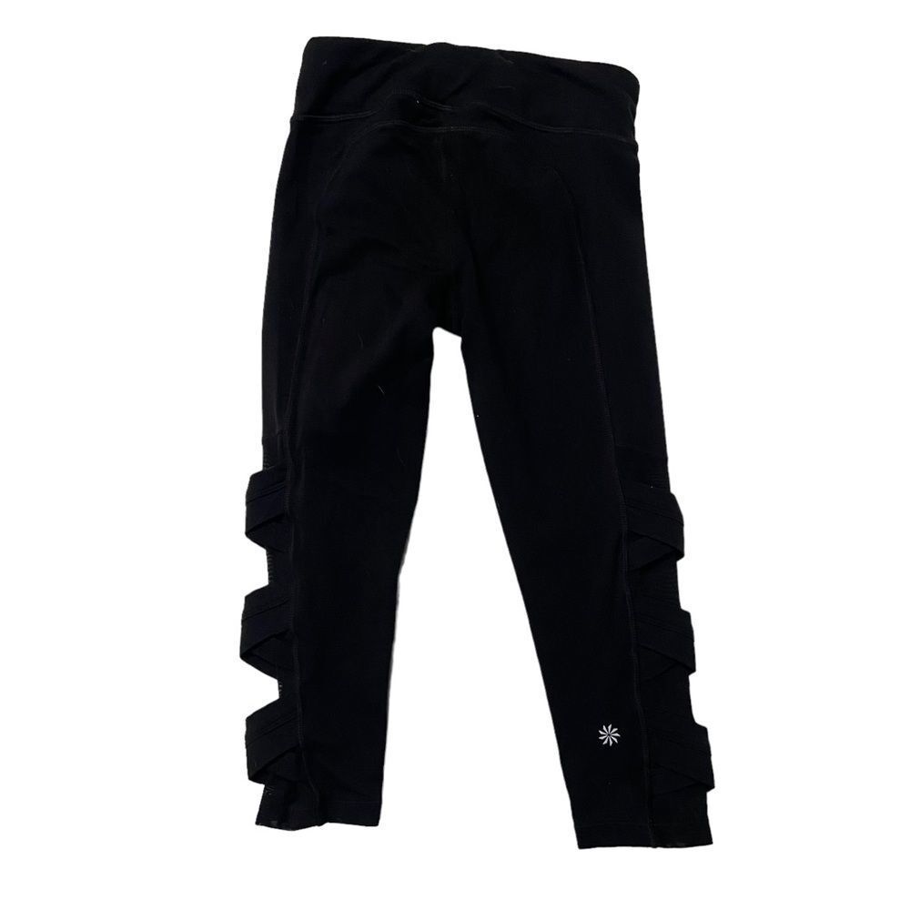 Athleta Girl Black Cut Out Athletic Leggings